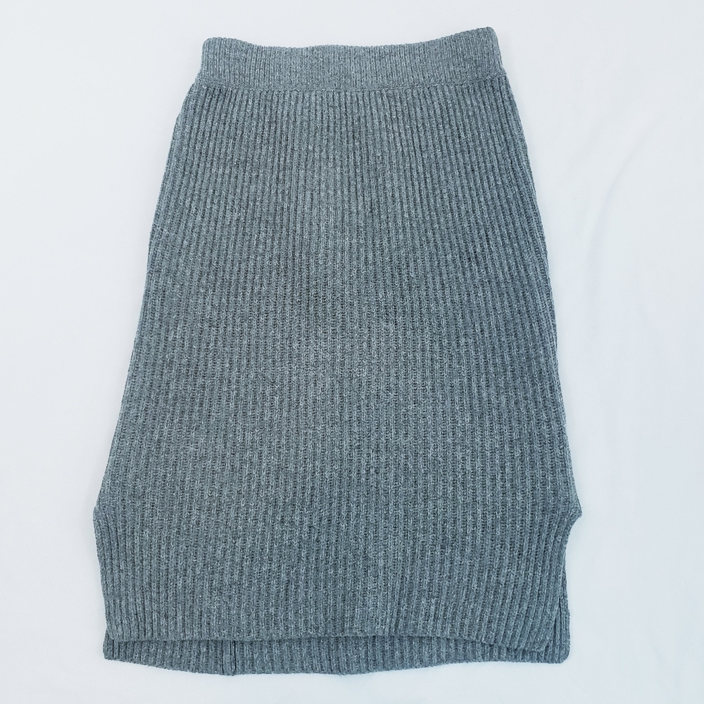 Madewell Woodside Sweater Skirt Grey Merino Wool Stretchy Size XS - Picture 6 of 8
